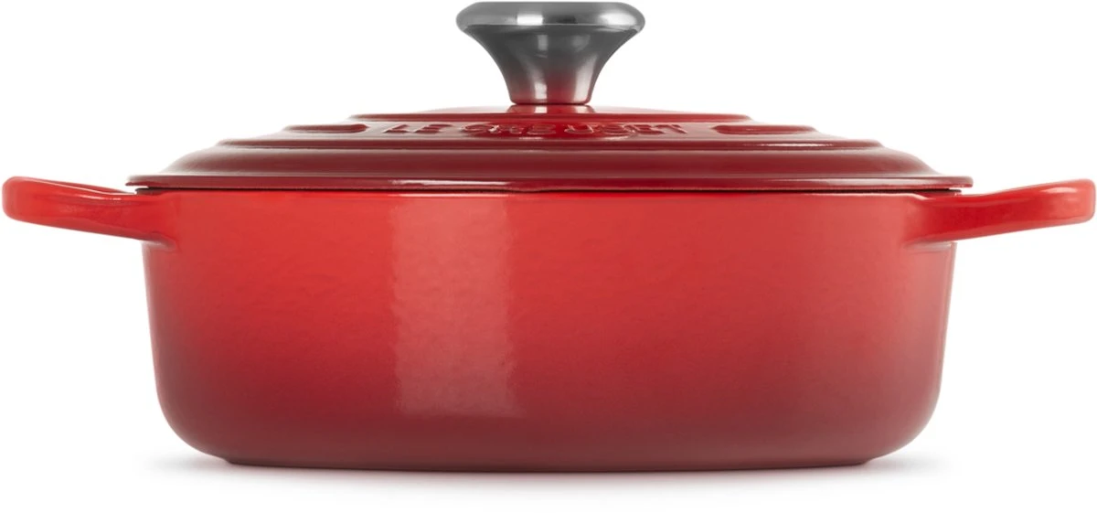 Le Creuset - Gietijzeren - Lage Braadpan - 24cm - Kersenrood Le Creuset - Gietijzeren - Lage Braadpan - 24cm - Kersenrood -Le Creuset Winkel