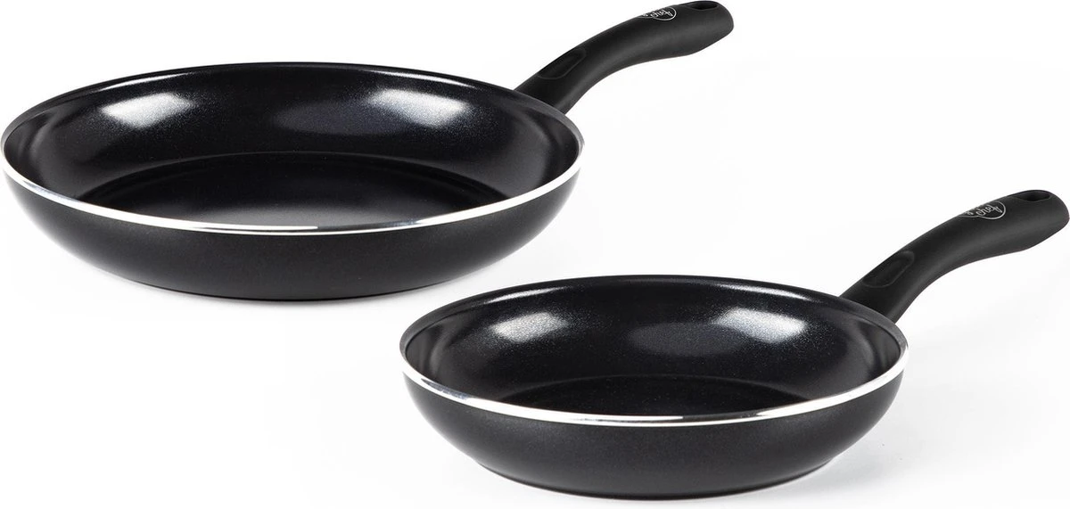 GreenChef Diamond koekenpannenset Ø 20cm + Ø 28cm - zwart - inductie - PFAS-vrij GreenChef Diamond Koekenpannenset Ø 20cm + Ø 28cm - Zwart - Inductie - PFAS-vrij -Le Creuset Winkel 1200x571 1