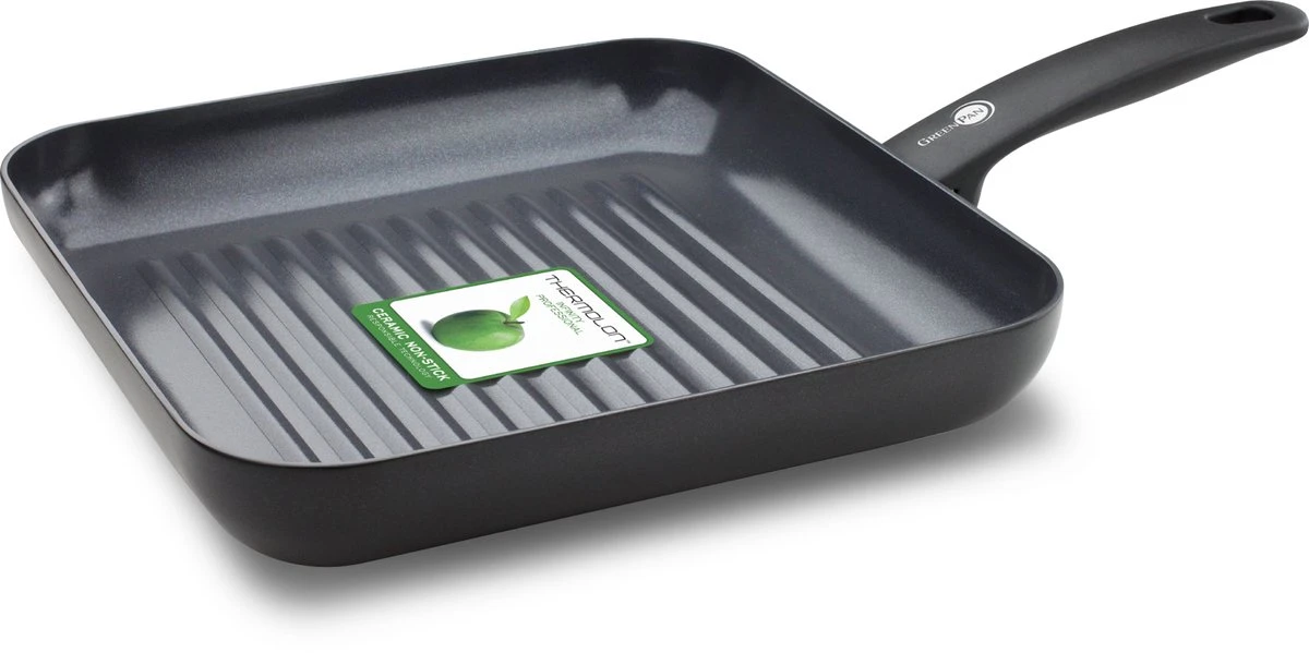 GreenPan Cambridge grillpan 28cm - zwart - inductie - PFAS-vrij GreenPan Cambridge Grillpan 28cm - Zwart - Inductie - PFAS-vrij -Le Creuset Winkel 1200x599 1
