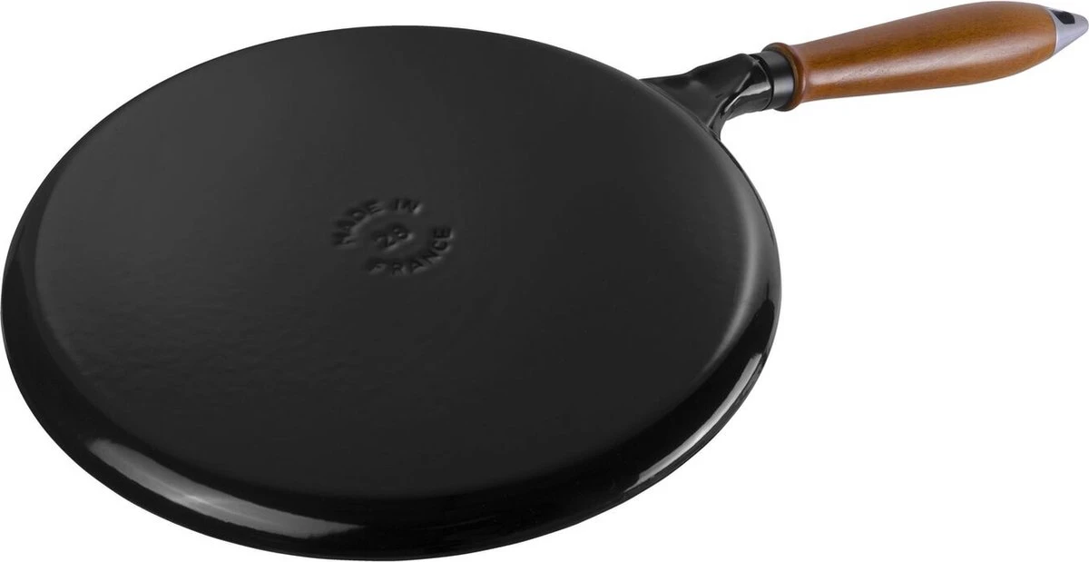 Staub Flensjespan - Houten steel - 28 cm - Zwart Staub Flensjespan - Houten Steel - 28 Cm - Zwart -Le Creuset Winkel