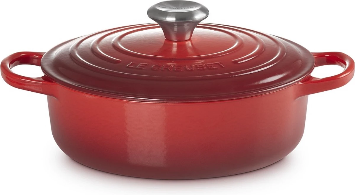 Le Creuset - Gietijzeren - Lage Braadpan - 24cm - Kersenrood Le Creuset - Gietijzeren - Lage Braadpan - 24cm - Kersenrood -Le Creuset Winkel 1200x662 2