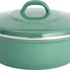 Lite-Body - Magnus Braadpan 24cm/2,5 L Met Deksel- Emaille- Olijf Groen - Inductie