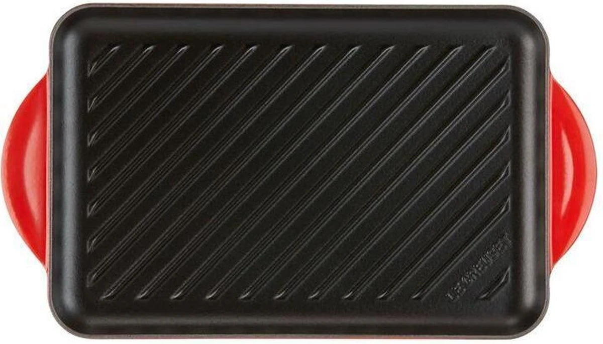 Le Creuset - Gietijzeren Grillplaat - 32x22cm - Kersenrood Le Creuset - Gietijzeren Grillplaat - 32x22cm - Kersenrood -Le Creuset Winkel