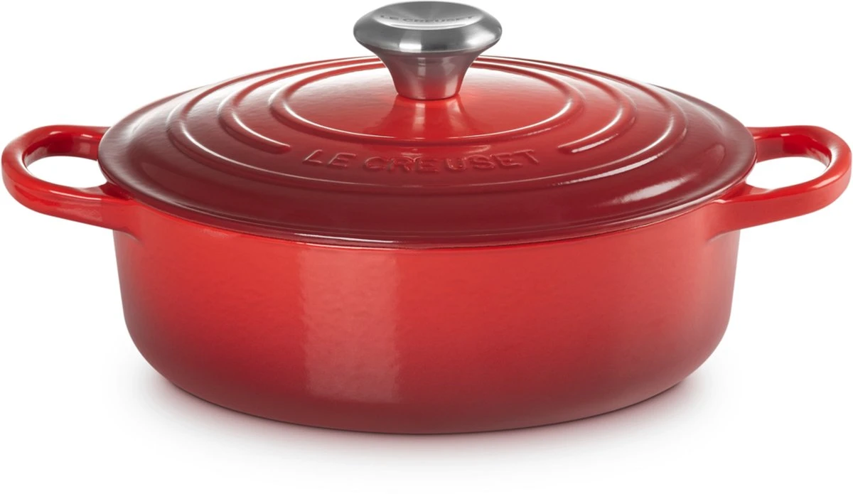 Le Creuset - Gietijzeren - Lage Braadpan - 24cm - Kersenrood Le Creuset - Gietijzeren - Lage Braadpan - 24cm - Kersenrood -Le Creuset Winkel 1200x695 4