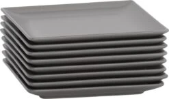 Lite-Body Hermes Gebaksbordjes - Set Van 8 Stuks - Ø16 Cm - Grijs Mat -Le Creuset Winkel 1200x705 3