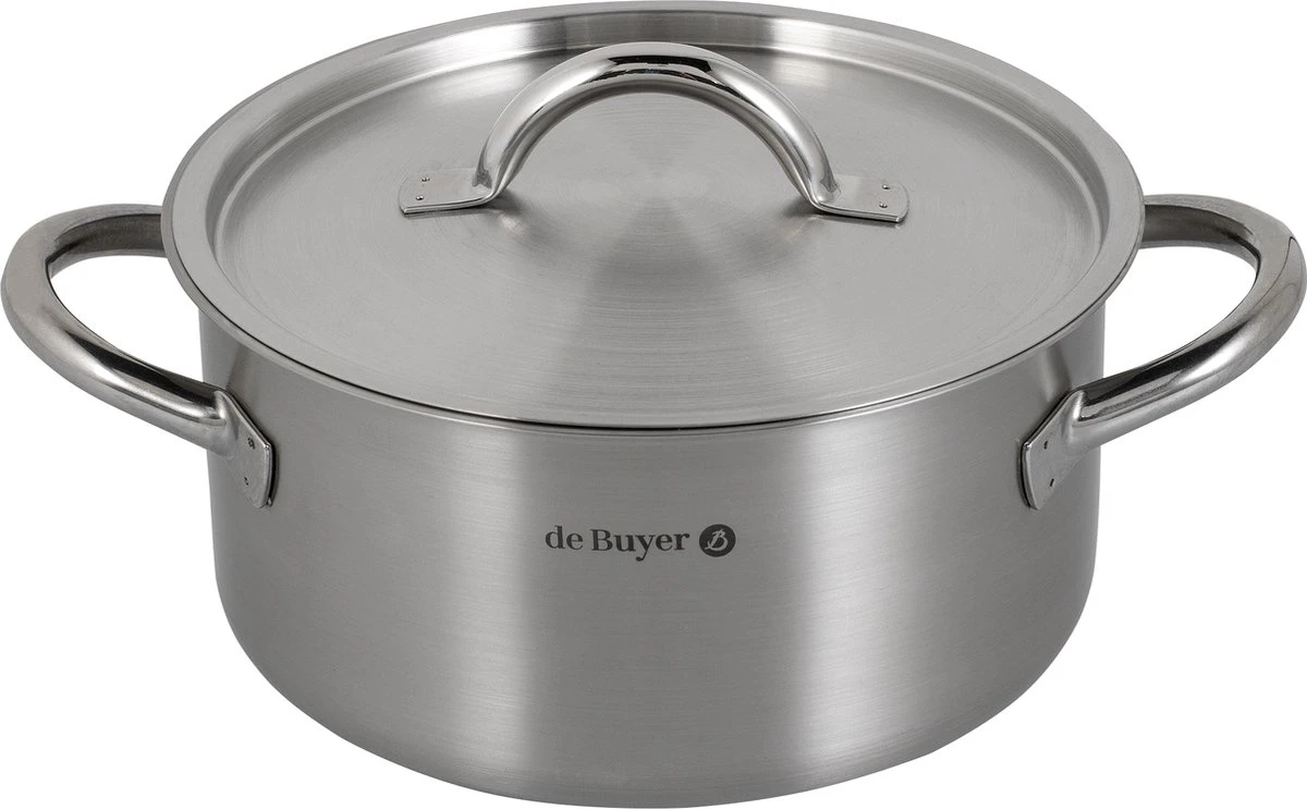 deBuyer Prim Appety Pannenset- roestvrijstaal - 3 delig DeBuyer Prim Appety Pannenset- Roestvrijstaal - 3 Delig -Le Creuset Winkel