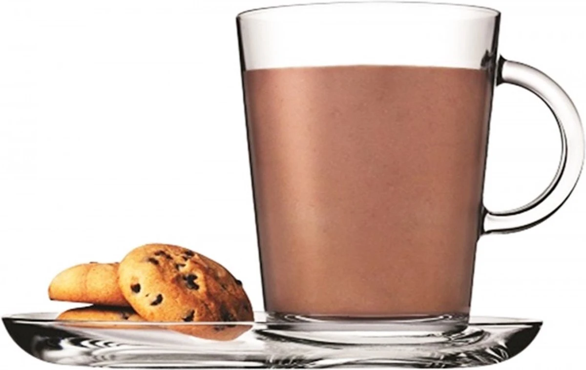 Pasabahce Tribeca Theeglas met schotel 400 ml - Gehard glas - 2 stukst Pasabahce Tribeca Theeglas Met Schotel 400 Ml - Gehard Glas - 2 Stukst -Le Creuset Winkel 1200x758 4