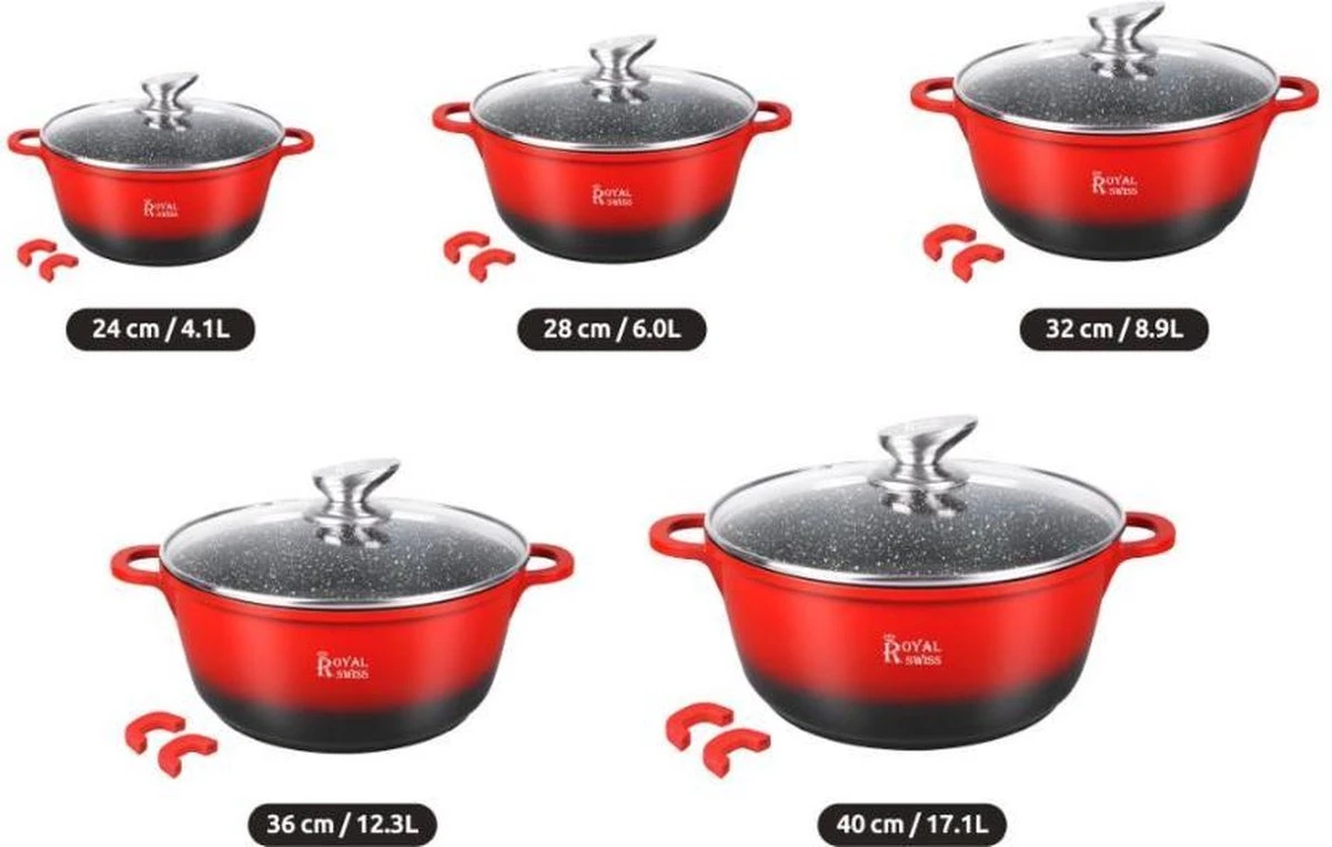 Royal Swiss Inductie Braadpan 20 cm Pannenset met Antiaanbaklaag en Steencoating Glazen Deksel Kleur Rood Royal Swiss Inductie Braadpan 20 Cm Pannenset Met Antiaanbaklaag En Steencoating Glazen Deksel Kleur Rood -Le Creuset Winkel 1200x763 4
