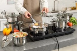 Swiss Pro + Pannenset - 12 Delig - RVS - Roestvrijstalen Kookgerei 18/10 -Le Creuset Winkel 1200x799 16