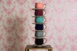 Clayre & Eef Kop En Schotel Set Van 6 250 Ml Meerkleurig Porselein Rond Bloemen Servies Cadeau Voor Haar Cappuccino -Le Creuset Winkel 1200x800 174