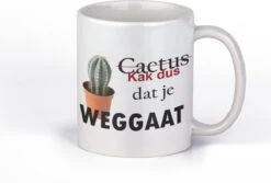 Cadeau Mok - Collega - Afscheid - Kak Dus Dat Je Weggaat - Grappige Beker - 300 Ml - Mok Met Tekst - Stagiare Weggaan - Verlaten | Cadeaumok Met Tekst Bedrukt