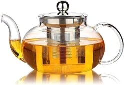 Glazen Theepot Met Filter (RVS) - 1.2 Liter - Thee Infuser – Borosilicaat – Anti-druppel Tuit -Le Creuset Winkel 1200x824 5