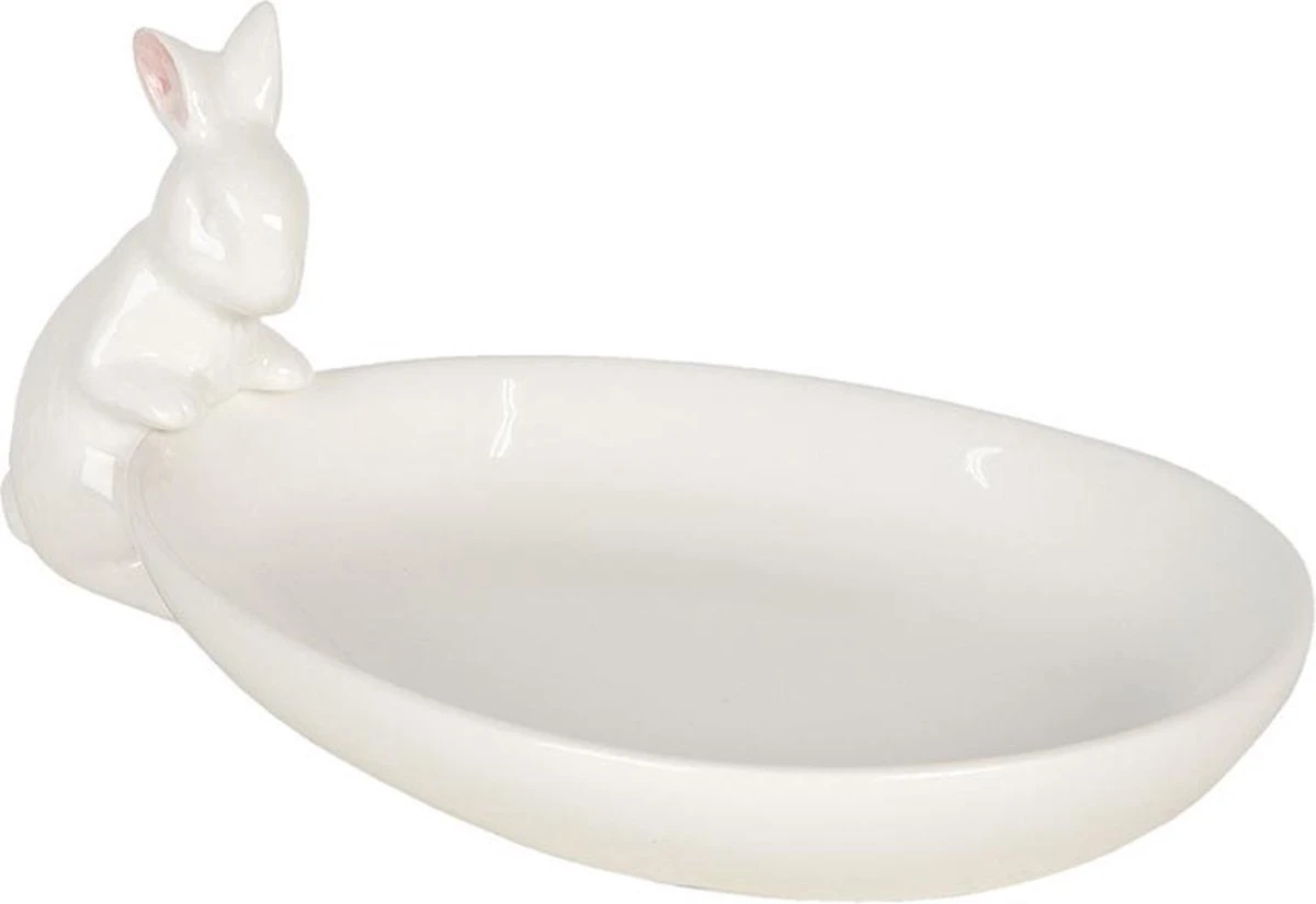 Clayre & Eef Serveerschaal 20x13x8 cm Wit Keramiek Ovaal Konijn Presenteerschaal Dienblad Decoratie Schaal Clayre & Eef Serveerschaal 20x13x8 Cm Wit Keramiek Ovaal Konijn Presenteerschaal Dienblad Decoratie Schaal -Le Creuset Winkel 1200x825 8
