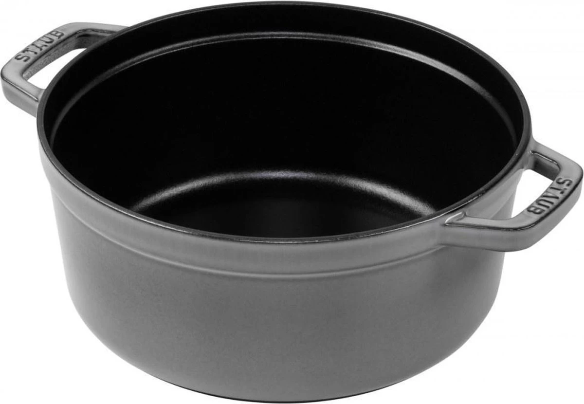 Staub cocotte - rond - 24 cm - grafietgrijs Staub Cocotte - Rond - 24 Cm - Grafietgrijs -Le Creuset Winkel