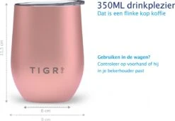 TIGR Cup - Drinkbeker - Thermosbeker - Koffie En Thee - 350ml - Rosé Goud -Le Creuset Winkel 1200x833 3