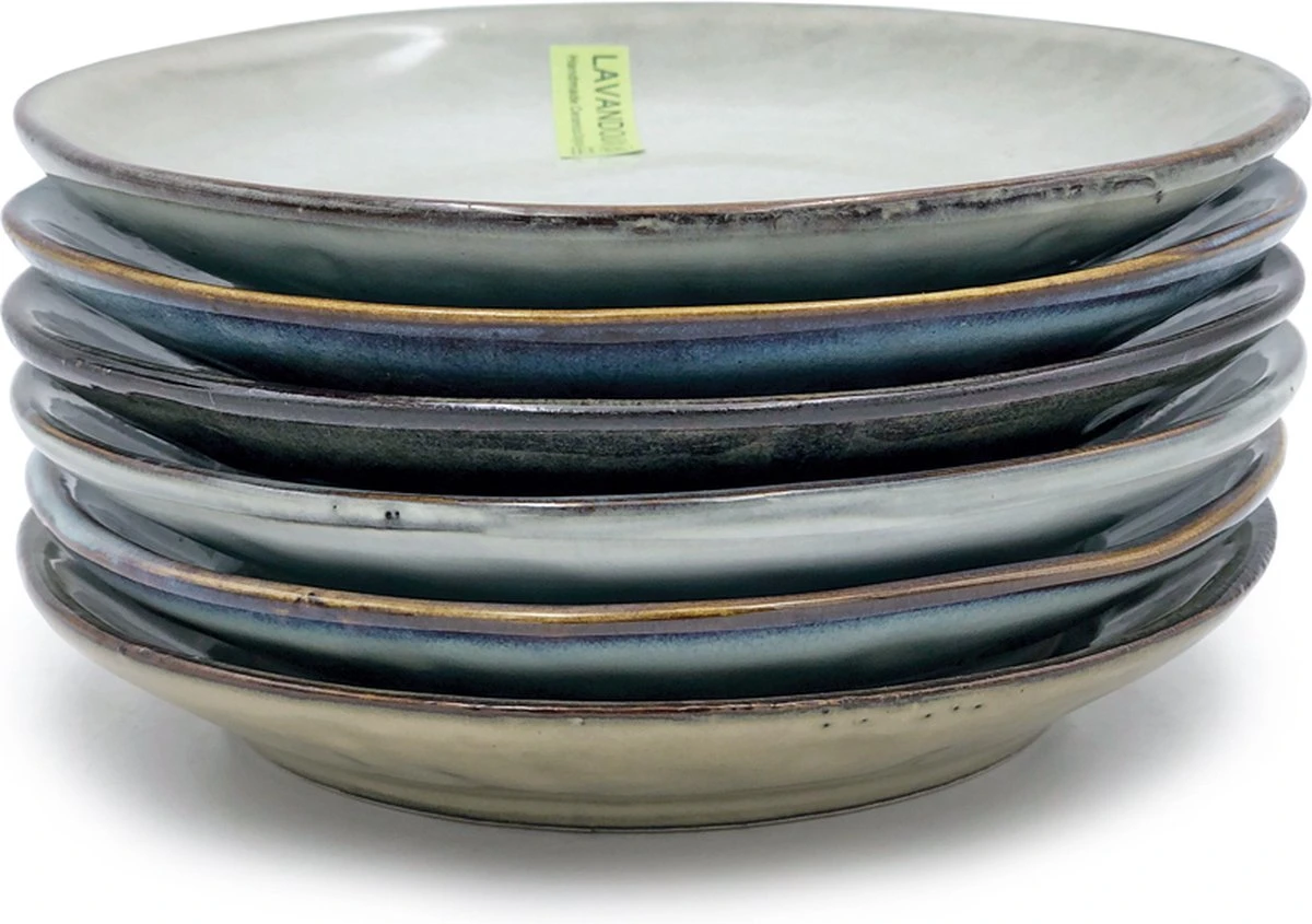 Lavandoux - Gebaksbordjes - Petit Fours - Ø14 cm - Beige/Grijs - Set van 6 Lavandoux - Gebaksbordjes - Petit Fours - Ø14 Cm - Beige/Grijs - Set Van 6 -Le Creuset Winkel 1200x845 6