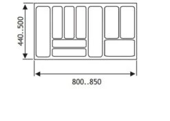Culinorm Bestekbak - Besteklade - 85 Cm Breed X 50 Cm Diep - Grijs -Le Creuset Winkel 1200x850 9