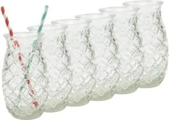 Merkloos Beker - Glas Ananas - 6 Stuks - Zomer - Cocktail -400ml -Le Creuset Winkel 1200x857 4