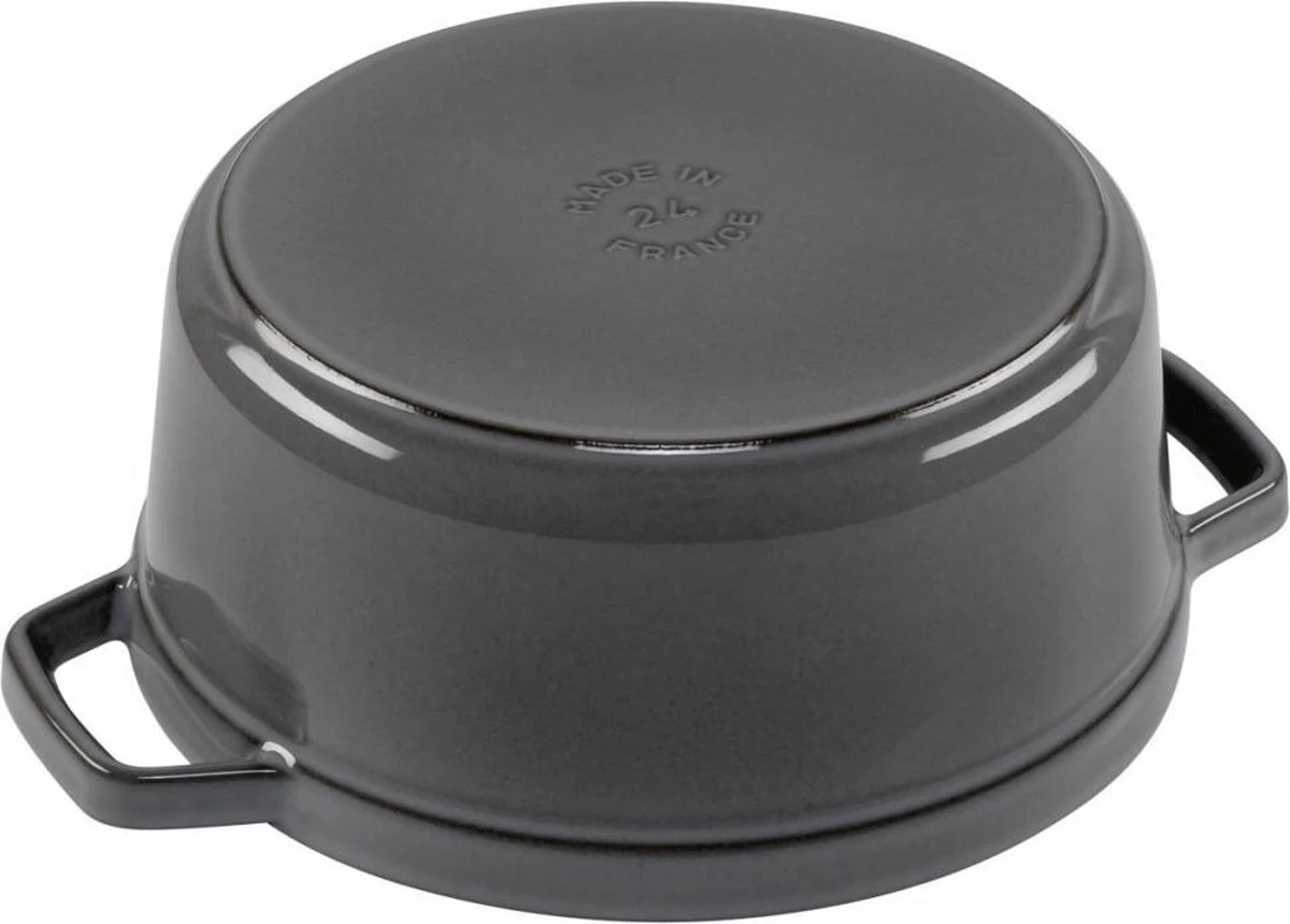 Staub cocotte - rond - 24 cm - grafietgrijs Staub Cocotte - Rond - 24 Cm - Grafietgrijs -Le Creuset Winkel
