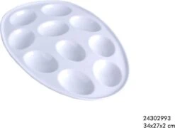 Merkloos Eierschaal Wit Aardewerk Voor 10 Eieren