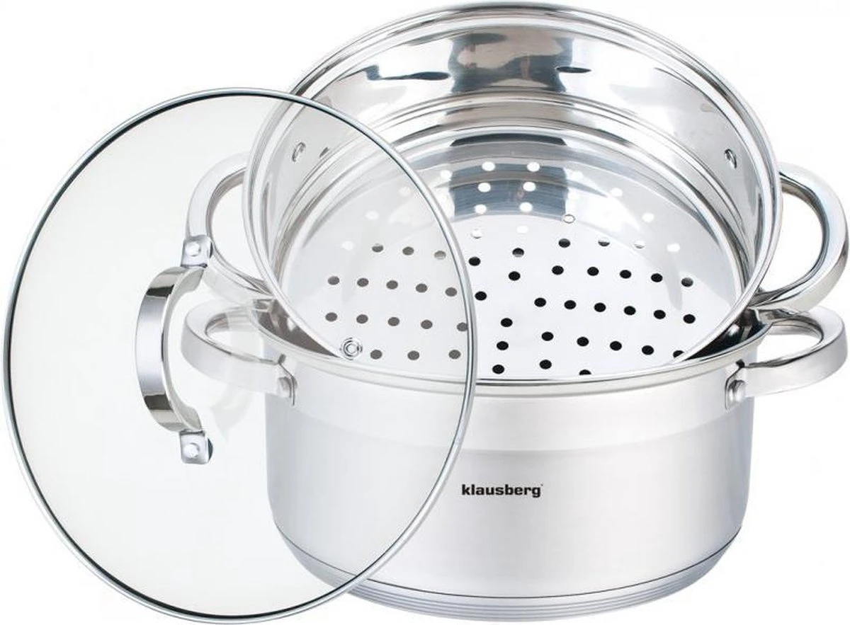 Stoompan - Rijst- en Groentestomer 3-Delig - Ø 24 cm - 5L - Roestvrijstaal Met Glasdeksel - FIRENZE Stoompan - Rijst- En Groentestomer 3-Delig - Ø 24 Cm - 5L - Roestvrijstaal Met Glasdeksel - FIRENZE -Le Creuset Winkel 1200x883 3