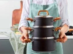 Gero Mark Kookpannenset - 4-delig - Zwart - Houtlook Grepen - Inductie - PFAS-vrij -Le Creuset Winkel 1200x900 5