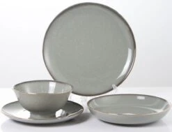 Serviesset 24-delig 6 Personen - Marble Grey -Gold