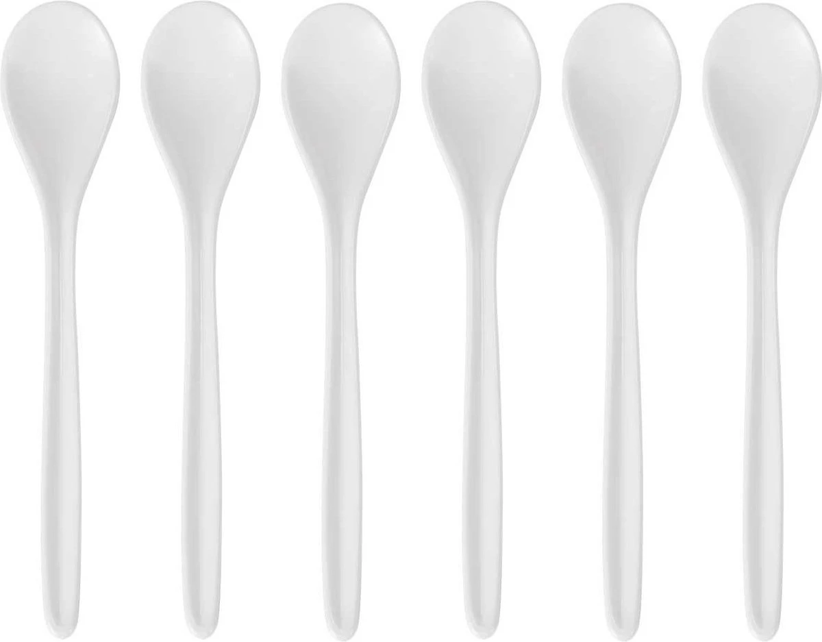 6x Eierlepeltjes wit kunststof 13 cm - Keukengerei - Keukenbenodigdheden - Bestek - Lepels/lepeltjes voor koffie/thee/dessert/eieren 6x Eierlepeltjes Wit Kunststof 13 Cm - Keukengerei - Keukenbenodigdheden - Bestek - Lepels/lepeltjes Voor Koffie/thee/dessert/eieren -Le Creuset Winkel 1200x937 3