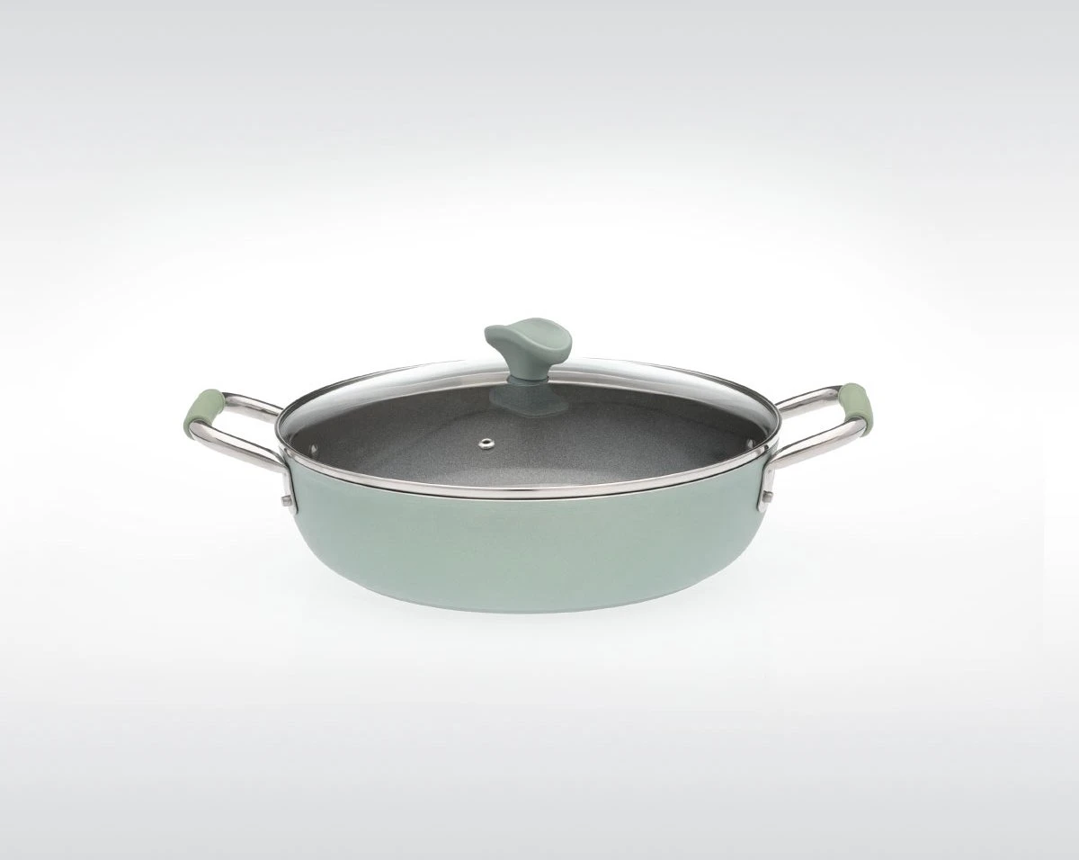 Primecook - Braadpan / Hapjespan met deksel - Ø 28 cm - PFAS-vrij - inductie - Ecoshield Primecook - Braadpan / Hapjespan Met Deksel - Ø 28 Cm - PFAS-vrij - Inductie - Ecoshield -Le Creuset Winkel