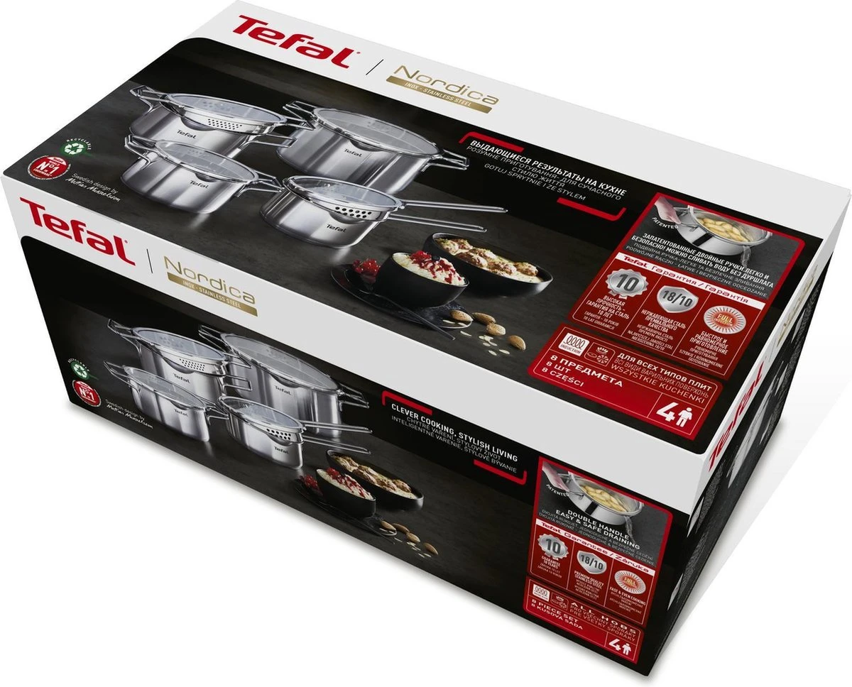 Tefal Nordica Pannenset 4 delig - Steelpan Ø16 cm & Kookpan Ø 18 + Ø 20 + Ø 24 cm Tefal Nordica Pannenset 4 Delig - Steelpan Ø16 Cm & Kookpan Ø 18 + Ø 20 + Ø 24 Cm -Le Creuset Winkel