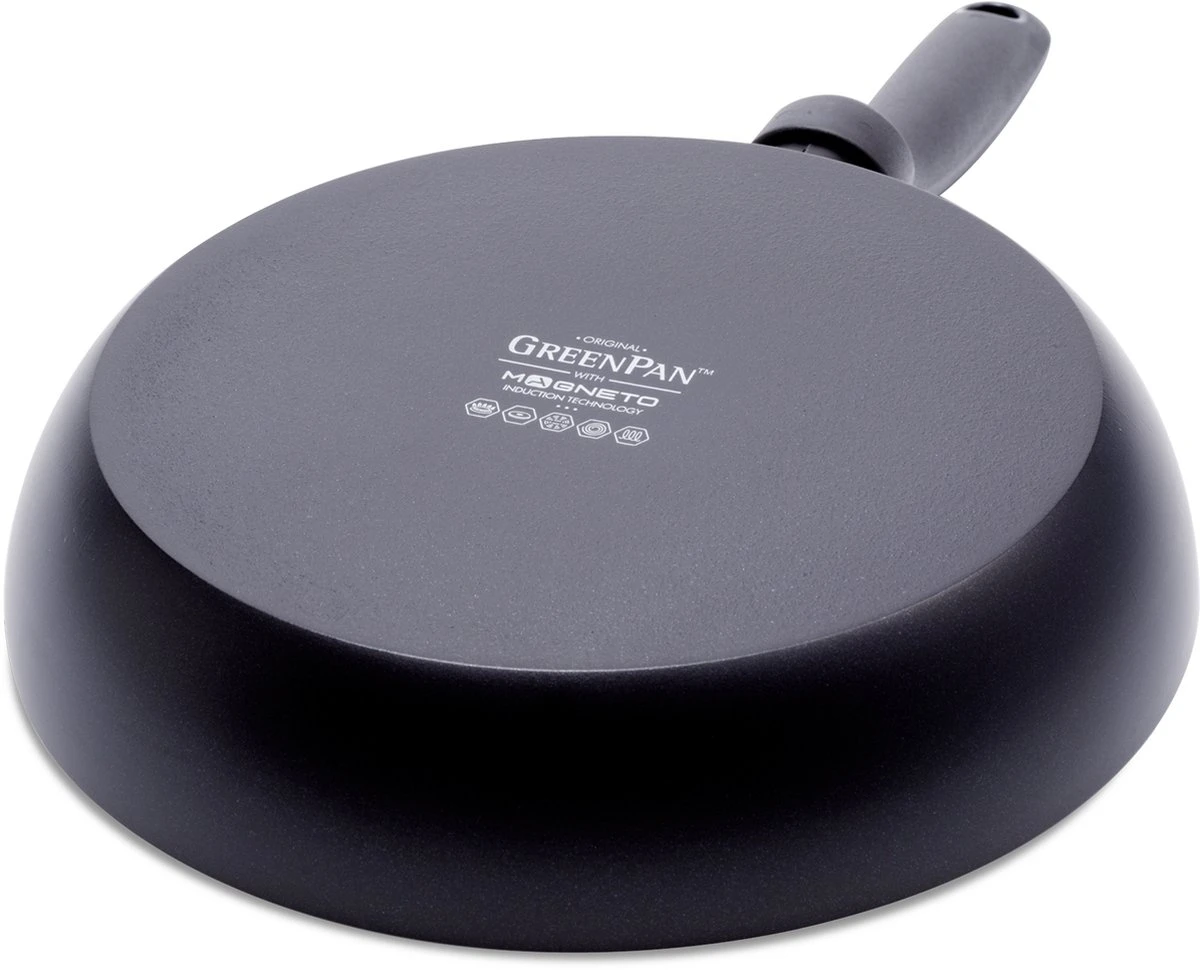 Greenpan Torino Keramische Hapjespan - 28 cm - met glazen deksel Greenpan Torino Keramische Hapjespan - 28 Cm - Met Glazen Deksel -Le Creuset Winkel