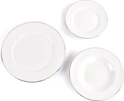 LeRijn® Serviesset Deventer 8 Persoons - 24 Delig - Licht Crème Wit Met Gouden Rand En Motief - Dinerborden - Soepborden - Dessertborden - Borden Servies - Bordenset -Le Creuset Winkel 1200x972 4
