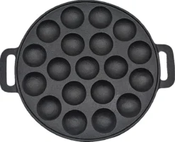 Poffertjespan - Gietijzer - Ø 24 Cm - Poffertjesmaker - 19 Poffertjes - Poffertjespan Inductie