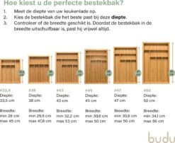 Budu Uitschuifbare Bamboe Bestekbak #47 (47 Cm Diep) - Bestekcassette Hout - Besteklade - 47 X 30,6 - 50 Cm - 6/8 Vakken -Le Creuset Winkel 1200x983 2