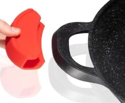 CUILINA Paella Pan 40 Cm– Duitse GREBLON Antiaanbaklaag Marmer Coating - Voor Inductie En Alle Warmtebronnen - Met Afneembare Siliconen Handvatten. -Le Creuset Winkel 1200x987 4