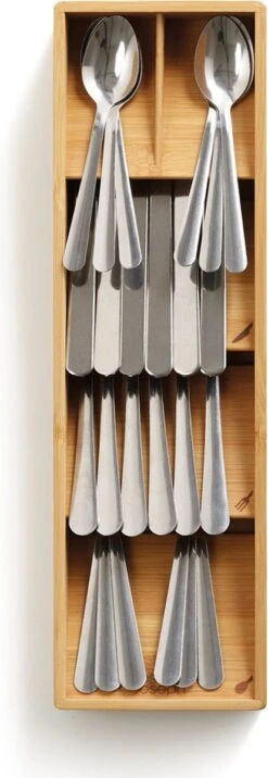 Joseph Joseph Bestek Organizer Bamboe 5-vaks - Small 5-vaks - Sorteervakken, Klaar Voor Gebruik, Duurzaam -Le Creuset Winkel 414x1200