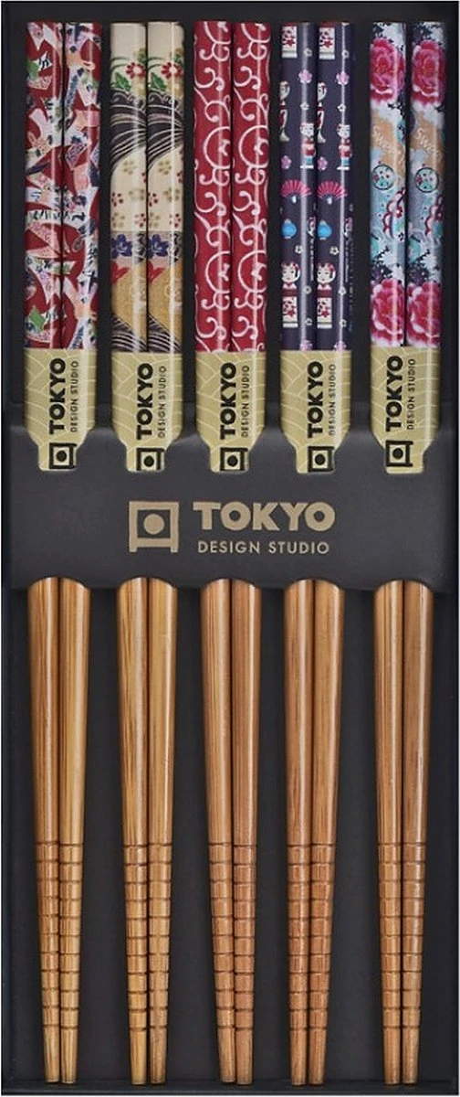 Tokyo Design Studio – Chopstick set – Eetstokjes - Gekleurd – 5 paar Tokyo Design Studio – Chopstick Set – Eetstokjes - Gekleurd – 5 Paar -Le Creuset Winkel