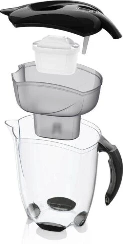BRITA - Waterfilterkan Elemaris - Zwart - 3,5L - Inclusief 1 Maxtra+ Waterfilterpatroon -Le Creuset Winkel 606x1200