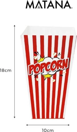 50 Duurzame Popcorn Bakjes (18x10cm) - Popcorn Zakjes Voor Filmavonden, Feestjes - Ook Geschickt Als Snoepbakje Of Feestzakje Voor Kinderen -Le Creuset Winkel 702x1200 4