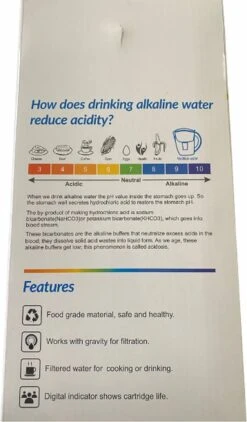 Alkaline WaterFilterkan - AlkaKan Voor Alkalisch/ Basisch Water | Met GRATIS PH-testpapier -Le Creuset Winkel 703x1200