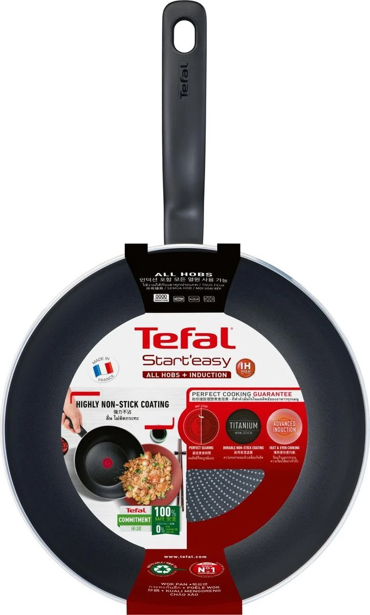 Tefal Start'easy wokpan 28 cm - PFOA Vrij - Geschikt Voor Alle Warmtebronnen Tefal Start'easy Wokpan 28 Cm - PFOA Vrij - Geschikt Voor Alle Warmtebronnen -Le Creuset Winkel