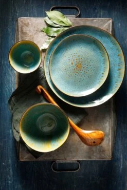 Palmer Bord Diep Lotus 21 Cm Zwart Turquoise Stoneware 2 Stuk(s) -Le Creuset Winkel 800x1200 65