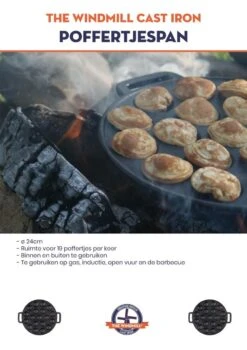 The Windmill Poffertjespan 30 Cm Gietijzer 2,3 Kg Zwart -Le Creuset Winkel 847x1200