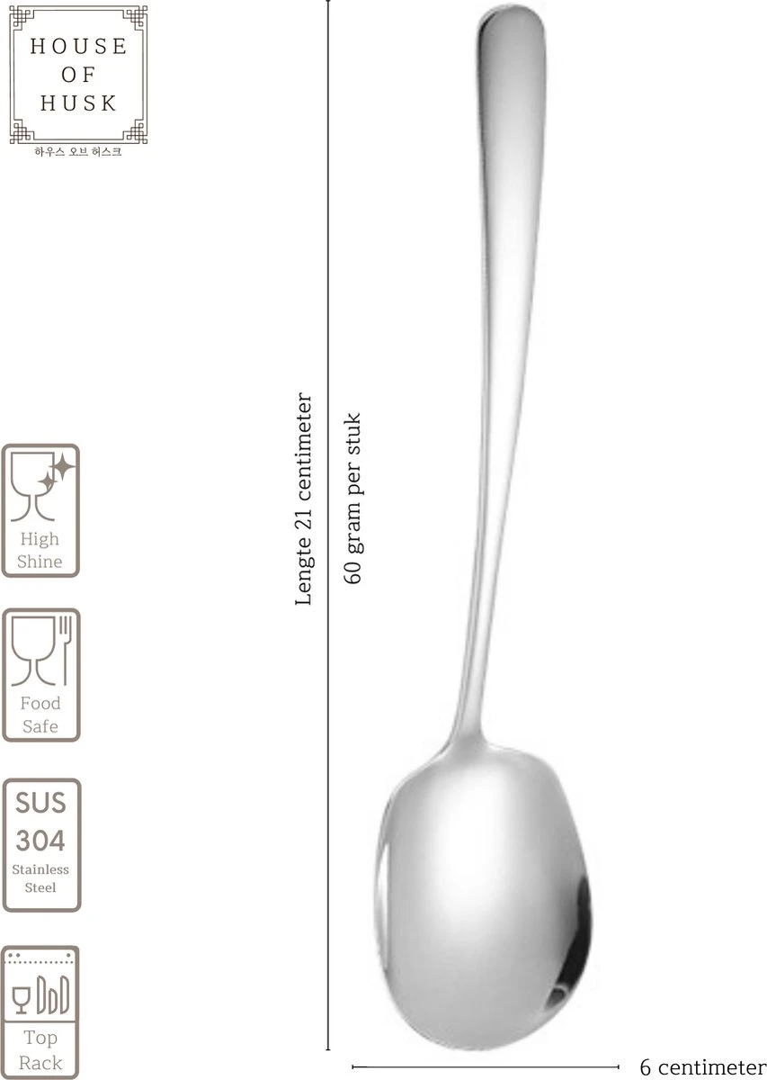 House of Husk® Opscheplepel Set - Zilver - Serveerlepel - Groetelepel - Aardappellepel - 21cm - RVS - 4 Stuks House Of Husk® Opscheplepel Set - Zilver - Serveerlepel - Groetelepel - Aardappellepel - 21cm - RVS - 4 Stuks -Le Creuset Winkel