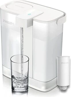 Philips Water Instant Water Filter - 3 L Inhoud, 1 L/min Snelle Doorstroming, Oplaadbaar Via USB-C