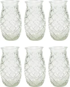 Merkloos Beker - Glas Ananas - 6 Stuks - Zomer - Cocktail -400ml -Le Creuset Winkel 971x1200 1