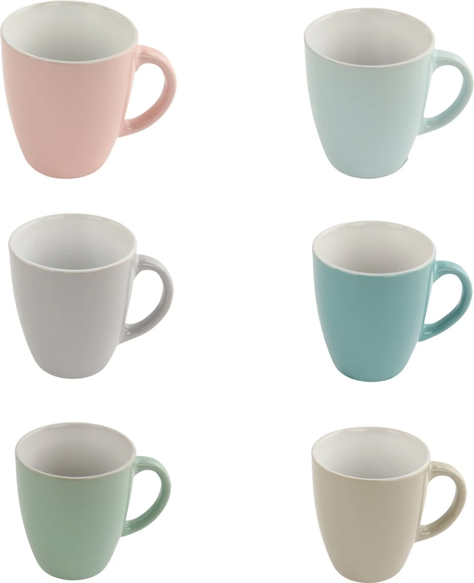 Orange85 Espresso Kopjes - Set van 6 - met Oor - 160ml - Meerdere Kleuren - Pastel - Aardewerk Orange85 Espresso Kopjes - Set Van 6 - Met Oor - 160ml - Meerdere Kleuren - Pastel - Aardewerk -Le Creuset Winkel