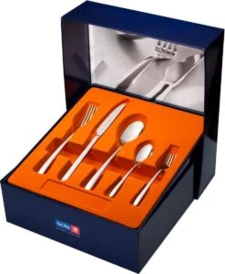 Sola Bestekset Donau - Modern - 12 Persoons - 64 Delig - Zilverwit Edelstaal 18/10 - RVS - Zilver -Le Creuset Winkel 987x1200 2