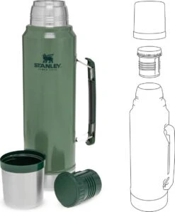 Stanley The Legendary Classic Bottle 1,00L - Thermosfles - Hammertone Green -Le Creuset Winkel 996x1200